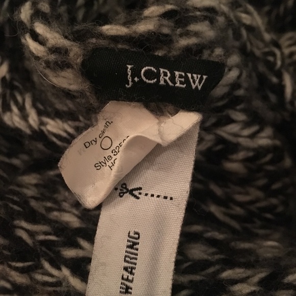 J. Crew chunky wool tube scarf infinity scarf black and white - Picture 2 of 2